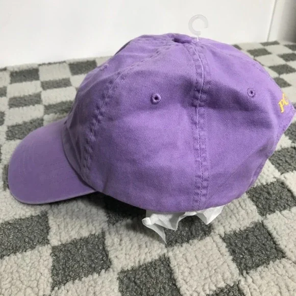 Polo Ralph Lauren Hat Cap Strap Back Purple Yellow Pony Embroidered Mens OS - Picture 5 of 9